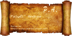 Palyó Andrea névjegykártya